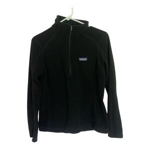 Patagonia Women's Micro D 1/4-Zip Fleece Sz S STY26278 BLK